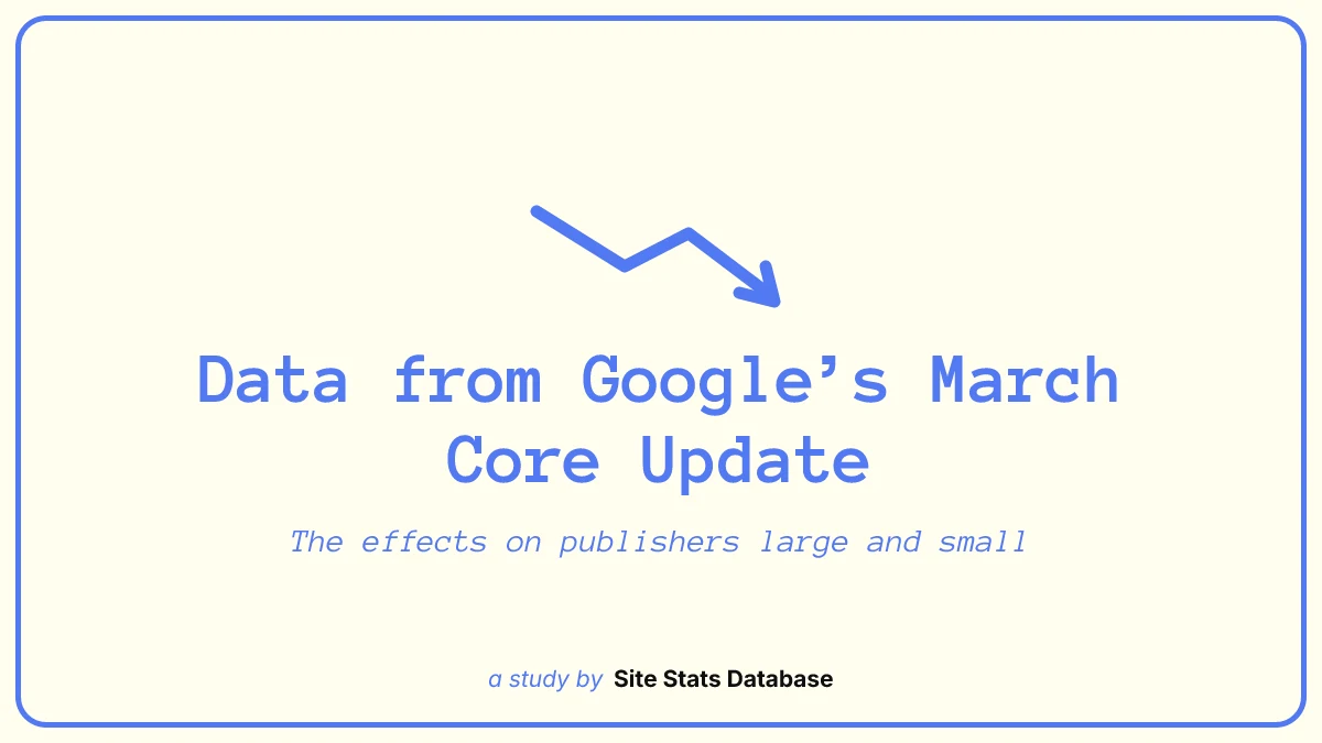 Data from Google's March 2024 Core Update