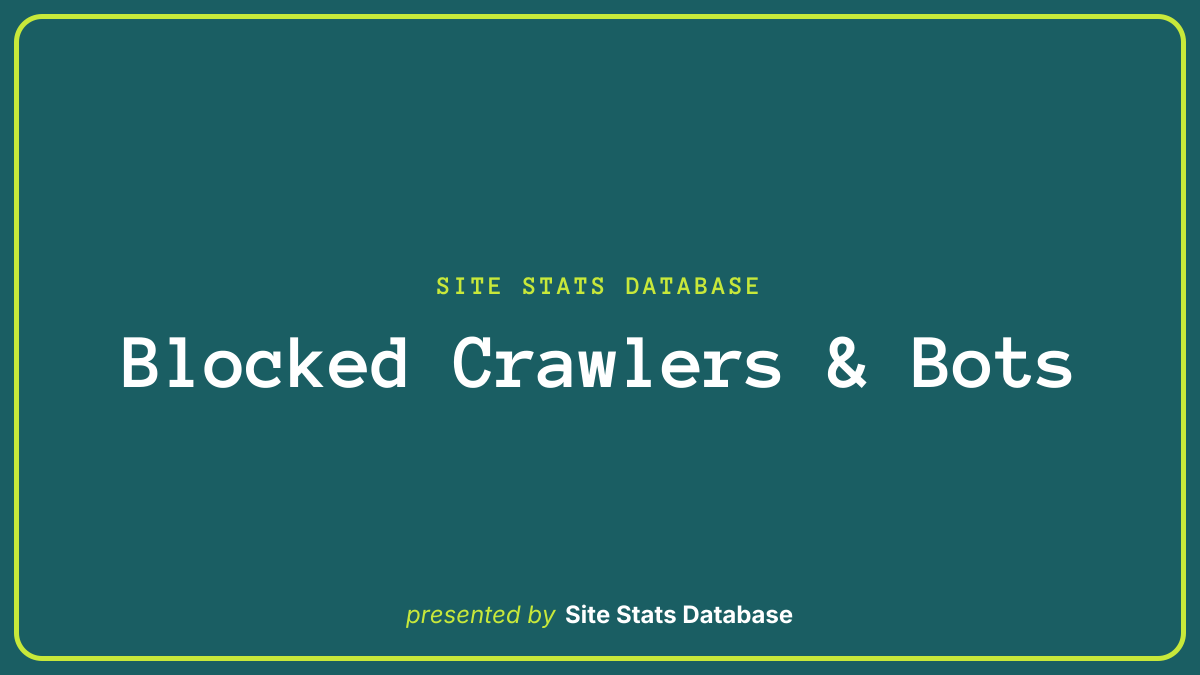 GPTBot is the most blocked crawler among websites that get organic traffic